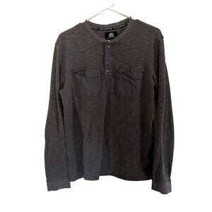 Rock&Republic gray cotton long sleeved crewneck pullover sweater shirt casual